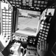The pilot’s controls and TV screen.